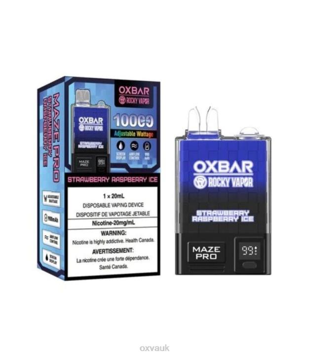 OXVA OXBAR MAZE PRO 10000 OXVA Vape Shop STRAWBERRY RASPBERRY ICE N6DT30