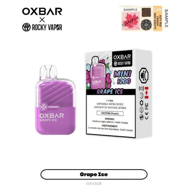 OXVA OXBAR MINI 1200 OXVA Vape UK GRAPE ICE N6DT22